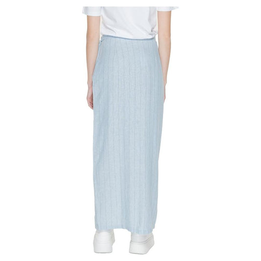 Vero Moda Light Blue Linen Skirt Vero Moda Light Gray