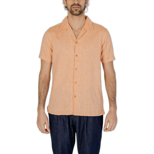 Hamaki-Ho Orange Linen Shirt Hamaki-Ho Tan