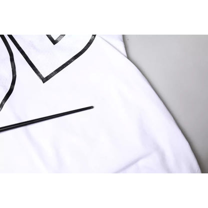 Dolce & Gabbana White Logo Print Crew Neck T-shirt