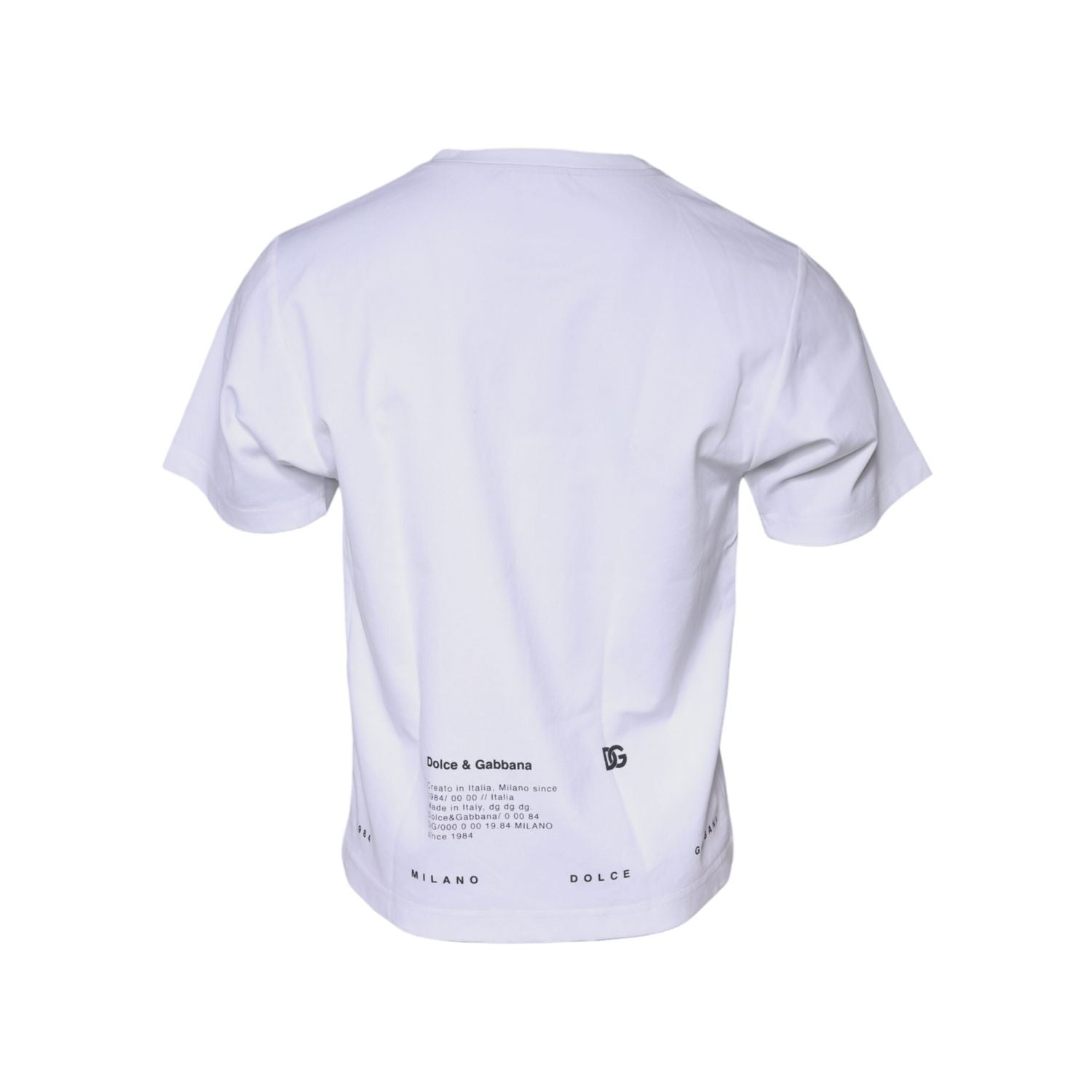 Dolce & Gabbana White Red Lips Print Cotton T-shirt