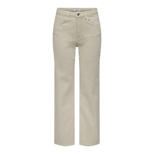 Only Beige Cotton Jeans & Pant Only Dark Gray