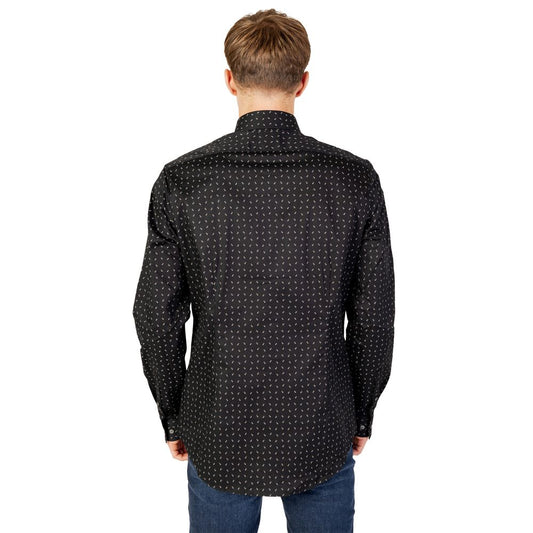 Calvin Klein Black Cotton Shirt Calvin Klein Dark Slate Gray