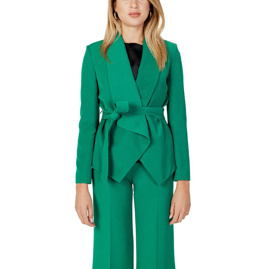 Sandro Ferrone Green Polyester Suits & Blazer Sandro Ferrone Dark Cyan