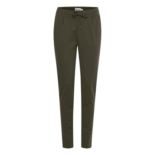 ICHI Green Polyester Jeans & Pant ICHI Dark Slate Gray