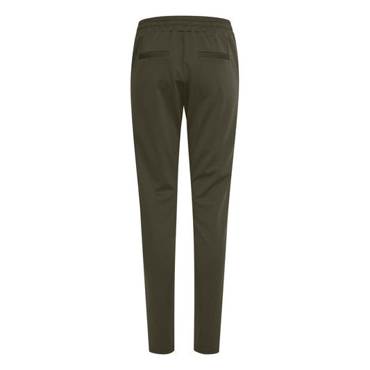 ICHI Green Polyester Jeans & Pant ICHI Dark Slate Gray