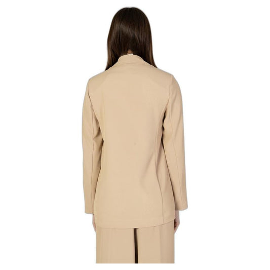Sandro Ferrone Beige Polyester Suits & Blazer Sandro Ferrone Tan