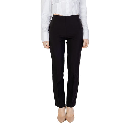 Sandro Ferrone Black Polyester Jeans & Pant Sandro Ferrone Black