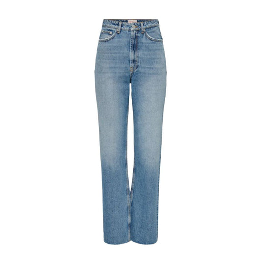 Only Light Blue Cotton Jeans & Pant Only Light Slate Gray