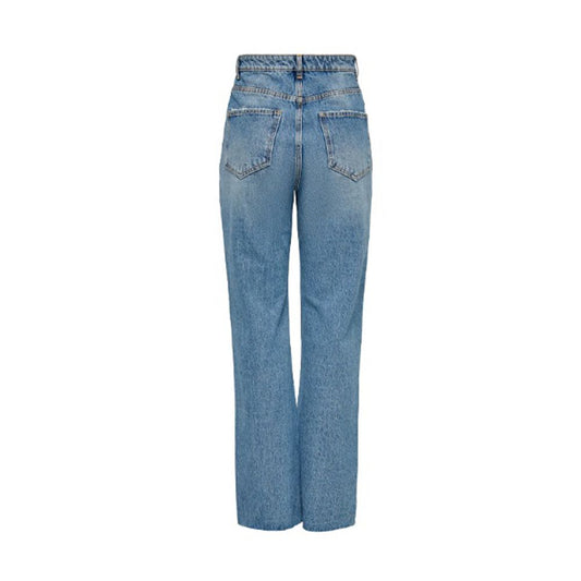 Only Light Blue Cotton Jeans & Pant Only Slate Gray