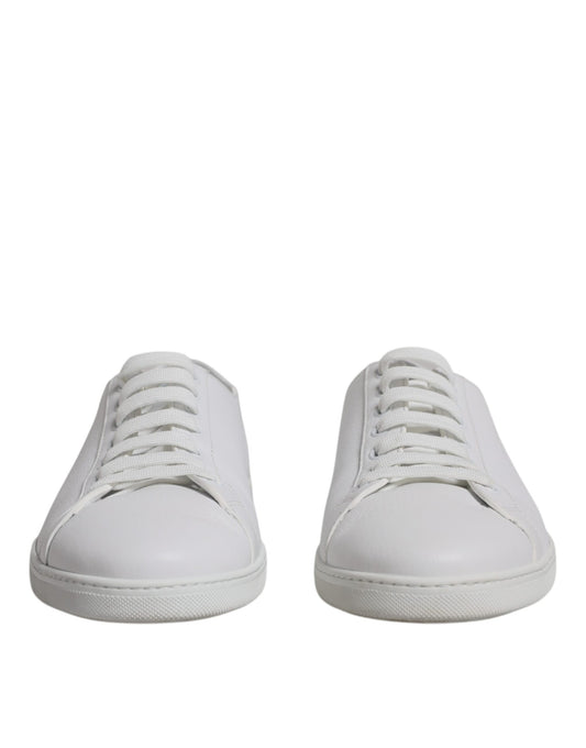 Dolce & Gabbana White Low Top Men Saint Tropez Sneakers Shoes Dolce & Gabbana Gray