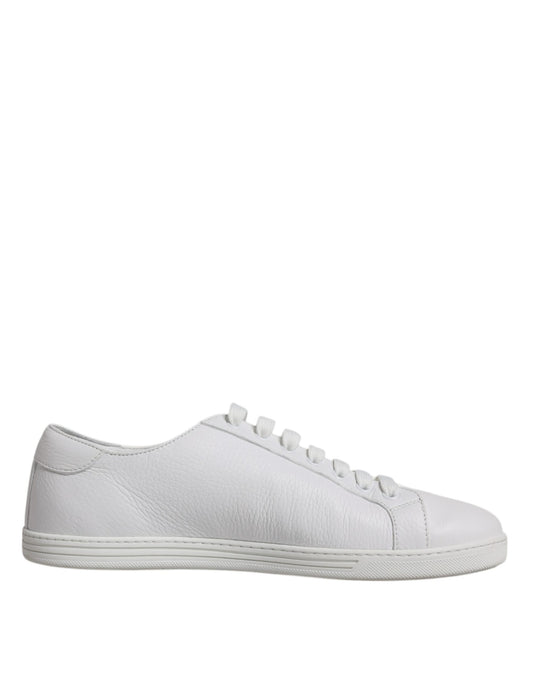 Dolce & Gabbana White Low Top Men Saint Tropez Sneakers Shoes Dolce & Gabbana Light Gray