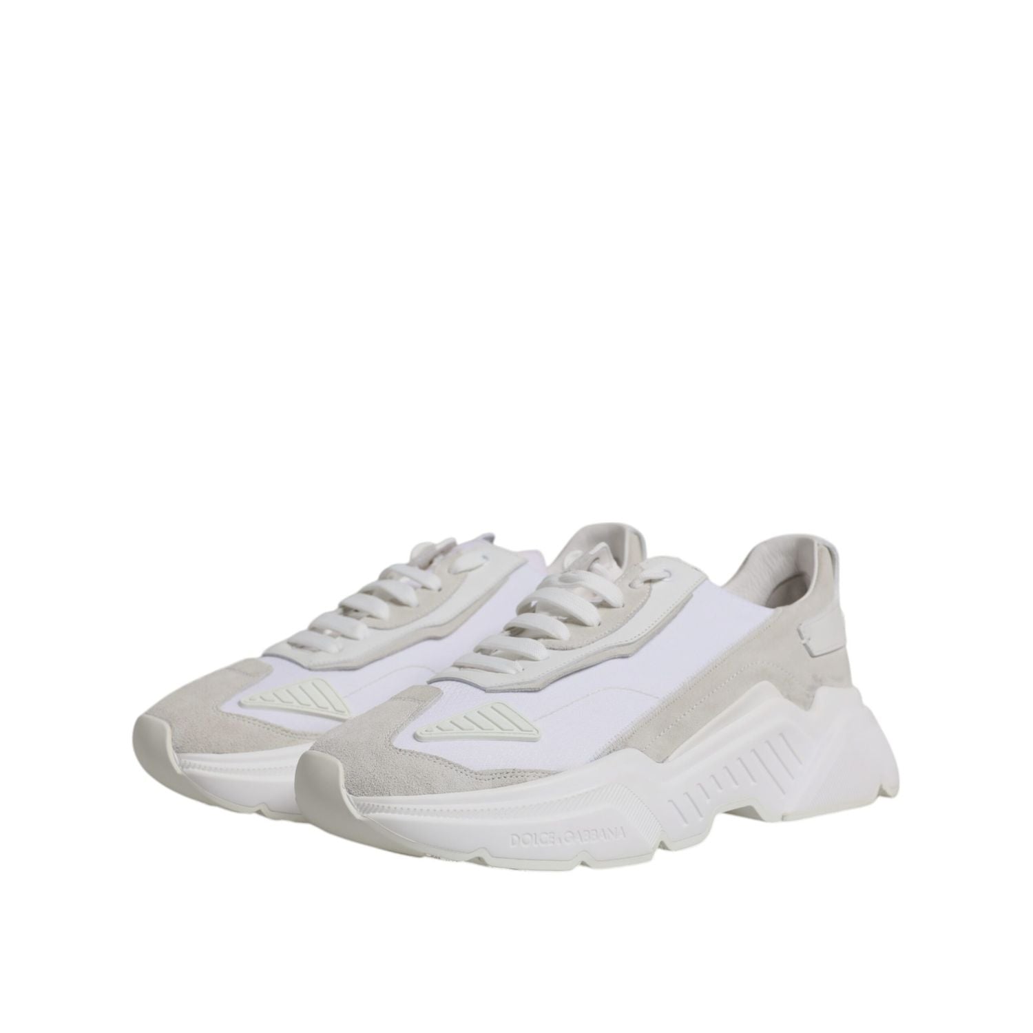 Dolce & Gabbana White Leather Daymaster Low Top Sneaker Shoes