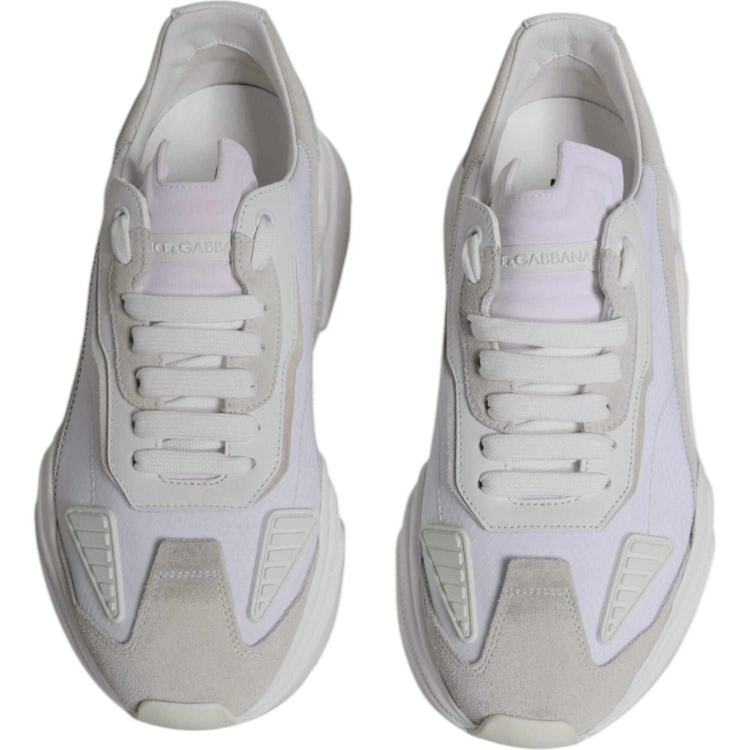 Dolce & Gabbana White Leather Daymaster Low Top Sneakers Shoes