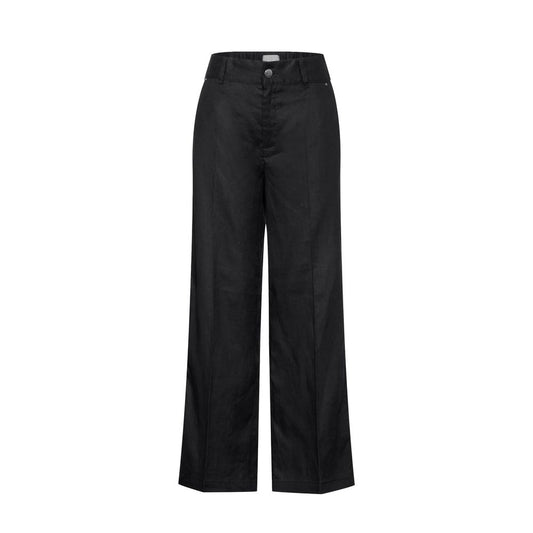 Street One Black Linen Jeans & Pant Street One Black