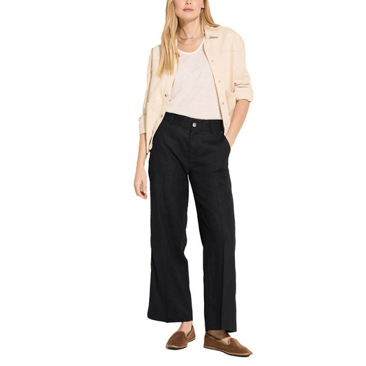 Street One Black Linen Jeans & Pant Street One Black