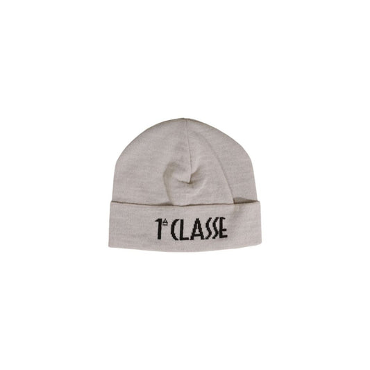 Alviero Martini Prima Classe Cream Wool Hat Alviero Martini Prima Classe Dark Gray