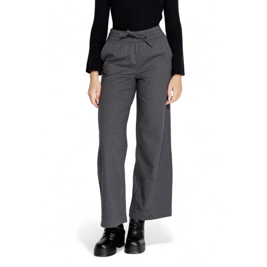 Jacqueline De Yong Gray Cotton Jeans & Pant Jacqueline De Yong Dark Slate Gray