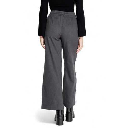 Jacqueline De Yong Gray Cotton Jeans & Pant Jacqueline De Yong Dark Slate Gray