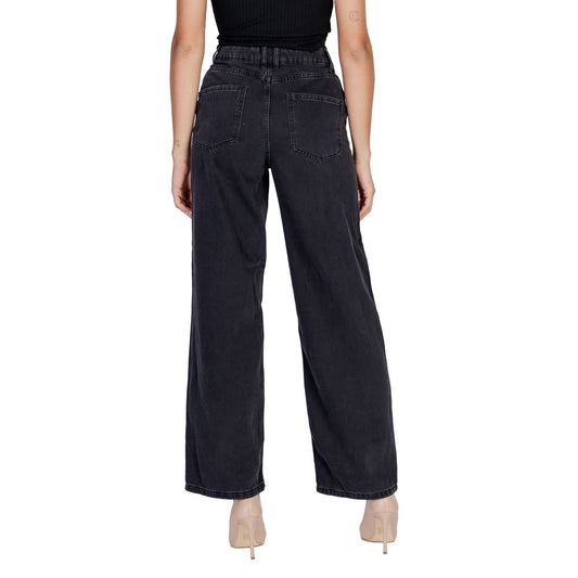 Jacqueline De Yong Black Cotton Jeans & Pant Jacqueline De Yong Dark Slate Gray