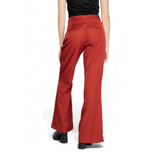 Vero Moda Red Polyester Jeans & Pant Vero Moda Brown