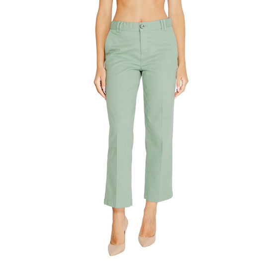 Street One Turquoise Cotton Jeans & Pant Street One Gray