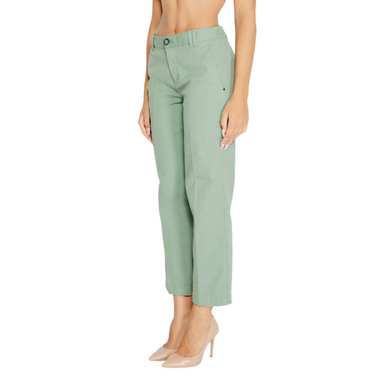 Street One Turquoise Cotton Jeans & Pant Street One Dark Gray