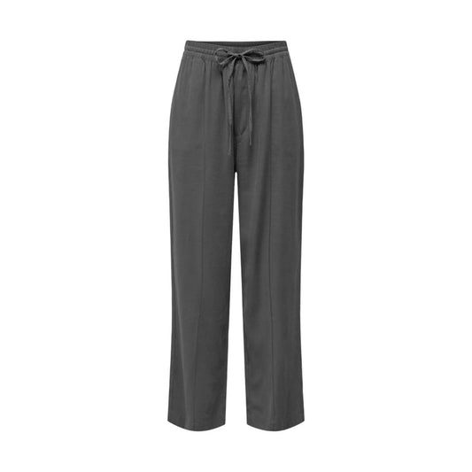 Jacqueline De Yong Gray Viscose Jeans & Pant Jacqueline De Yong Dark Slate Gray