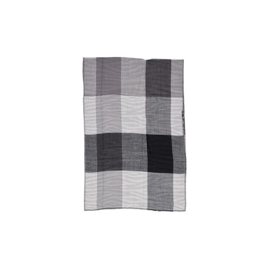 Pieces Black Recycled Polyester Scarf Pieces Dark Gray