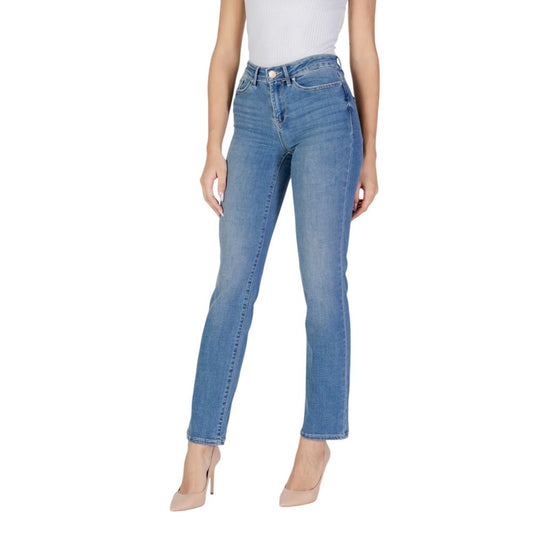 Vero Moda Light Blue Cotton Jeans & Pant Vero Moda Slate Gray