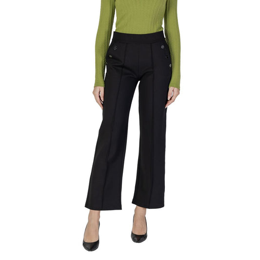 Street One Black Viscose Jeans & Pant Street One Dark Khaki