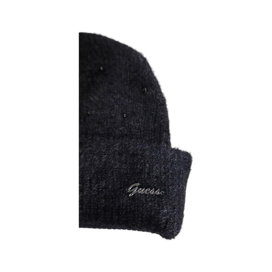 Guess Black Cotton Hat Guess Black