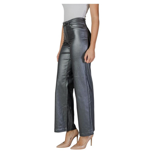 Jacqueline De Yong Silver Viscose Jeans & Pant Jacqueline De Yong Dark Slate Gray