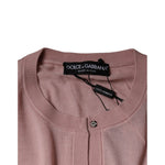 Dolce & Gabbana Pink Wool Knit Button Down Cardigan Sweater TSH86808-46