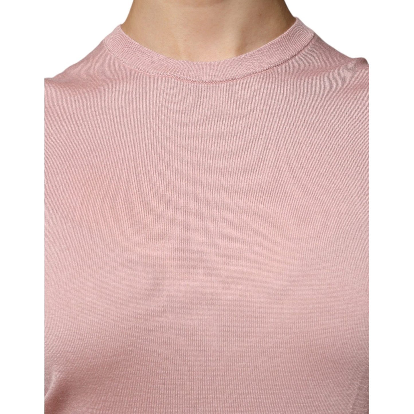 Dolce & Gabbana Pink Cashmere Knitted Sleeveless Tank Top