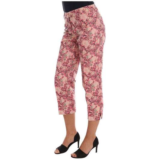 Dolce & Gabbana Elegant Floral Brocade Pants Dolce & Gabbana Rosy Brown
