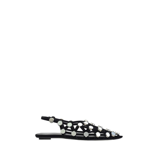 The Attico Grid Ballerinas The Attico Light Gray