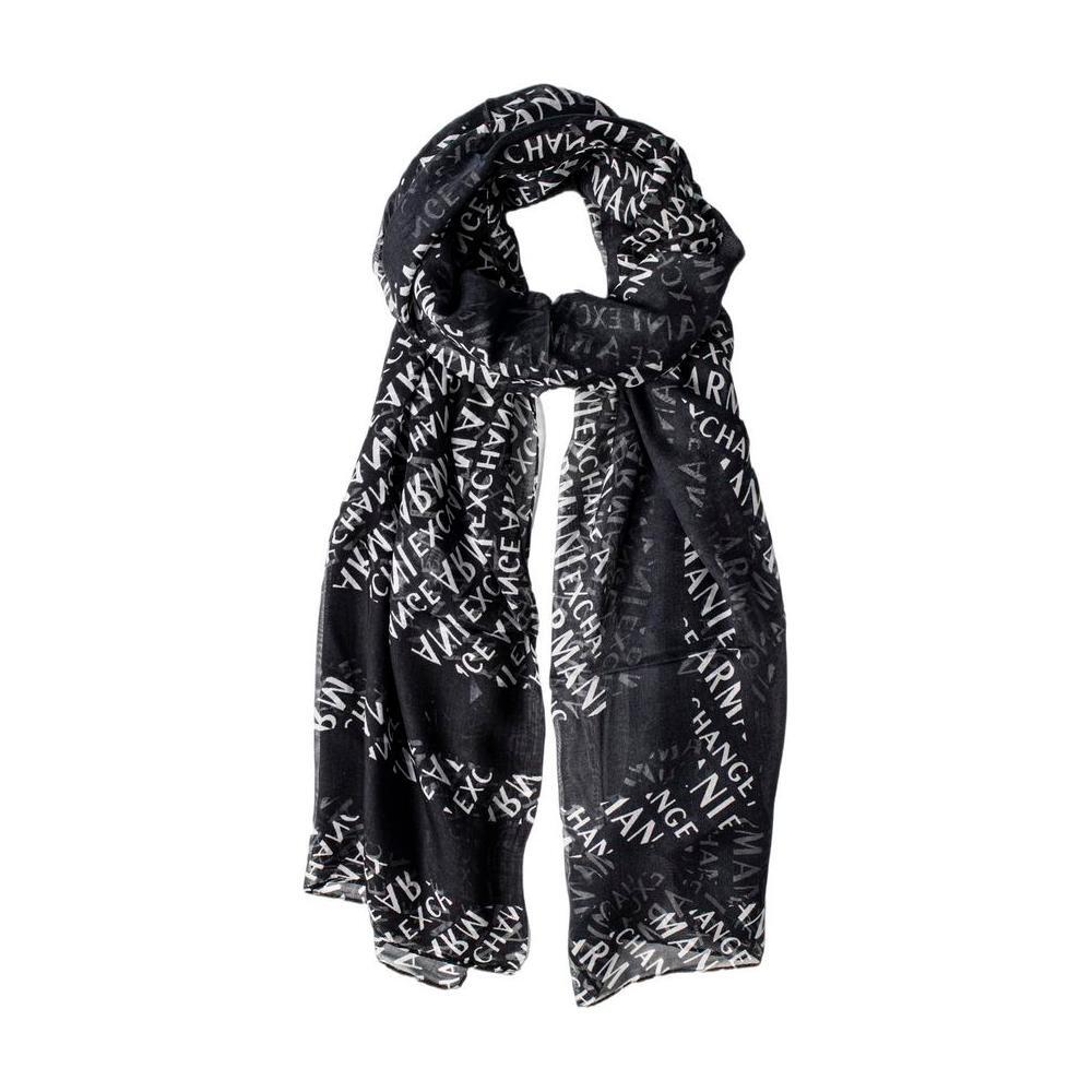 Armani Exchange Black Modal Scarf AR-8161700009-ONE SIZE