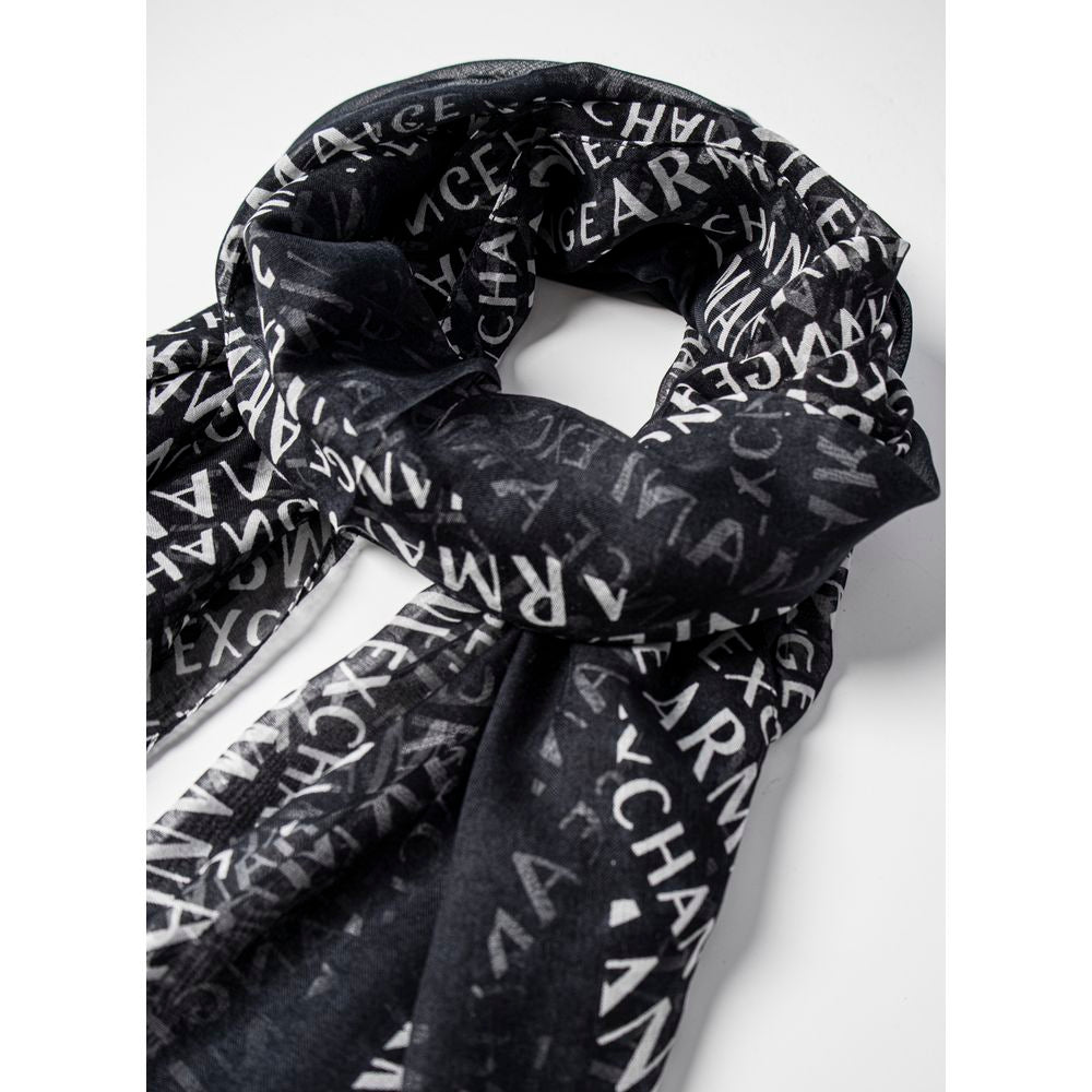 Armani Exchange Black Modal Scarf AR-8161700009-ONE SIZE