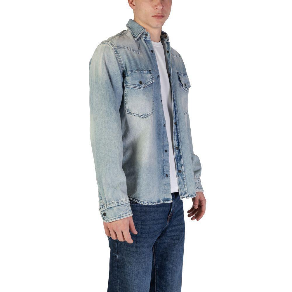 Hugo Boss Light Blue Cotton Shirt BO-15919700236-IT42 | XS