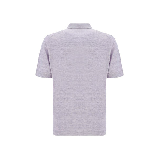 Brunello Cucinelli Linen Polo Shirt Brunello Cucinelli Gray