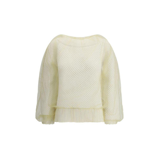 Fabiana Filippi Sweater with tulle Fabiana Filippi Light Gray