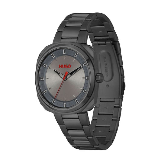 Hugo Boss Gray Stainless Steel Watch Hugo Boss Dark Slate Gray