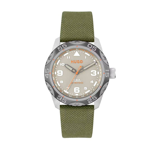 Hugo Boss Green Fabric Watch Hugo Boss Dark Gray