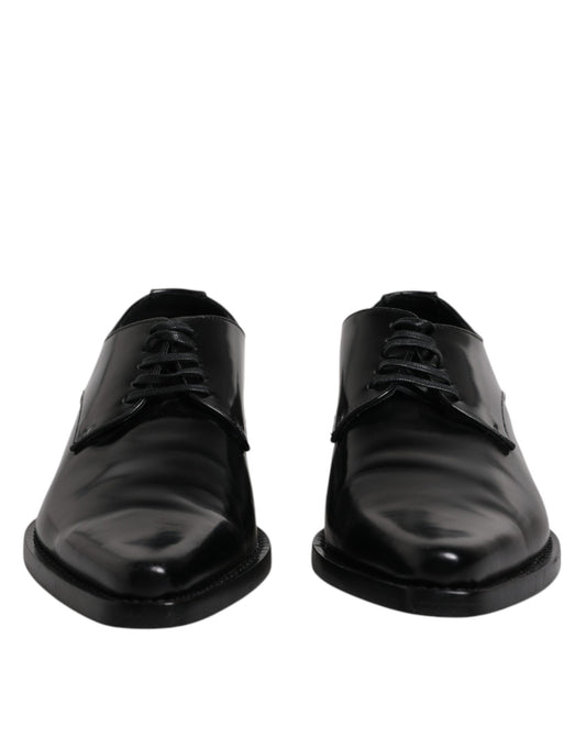 Dolce & Gabbana Black Patent Leather Derby Men Dress Shoes Dolce & Gabbana Black