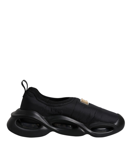 Dolce & Gabbana Black Slip On Wave Low Top Men Sneakers Shoes Dolce & Gabbana Black