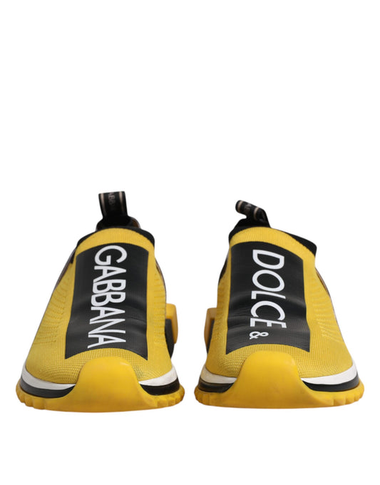 Dolce & Gabbana Yellow Black Slip On Sorrento Sneaker Shoes Dolce & Gabbana Dark Slate Gray