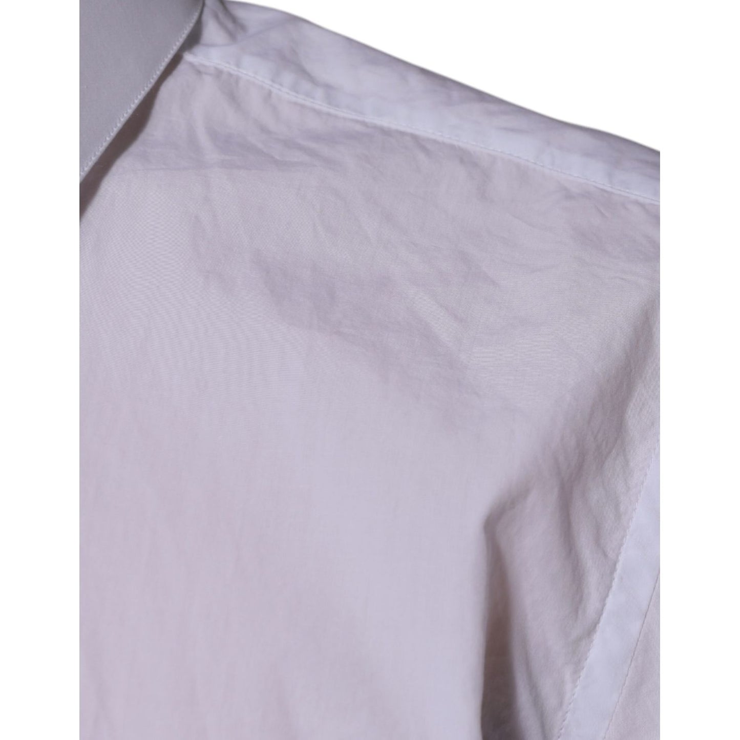 Dolce & Gabbana White Cotton Slim Fit MARTINI Men Dress Shirt