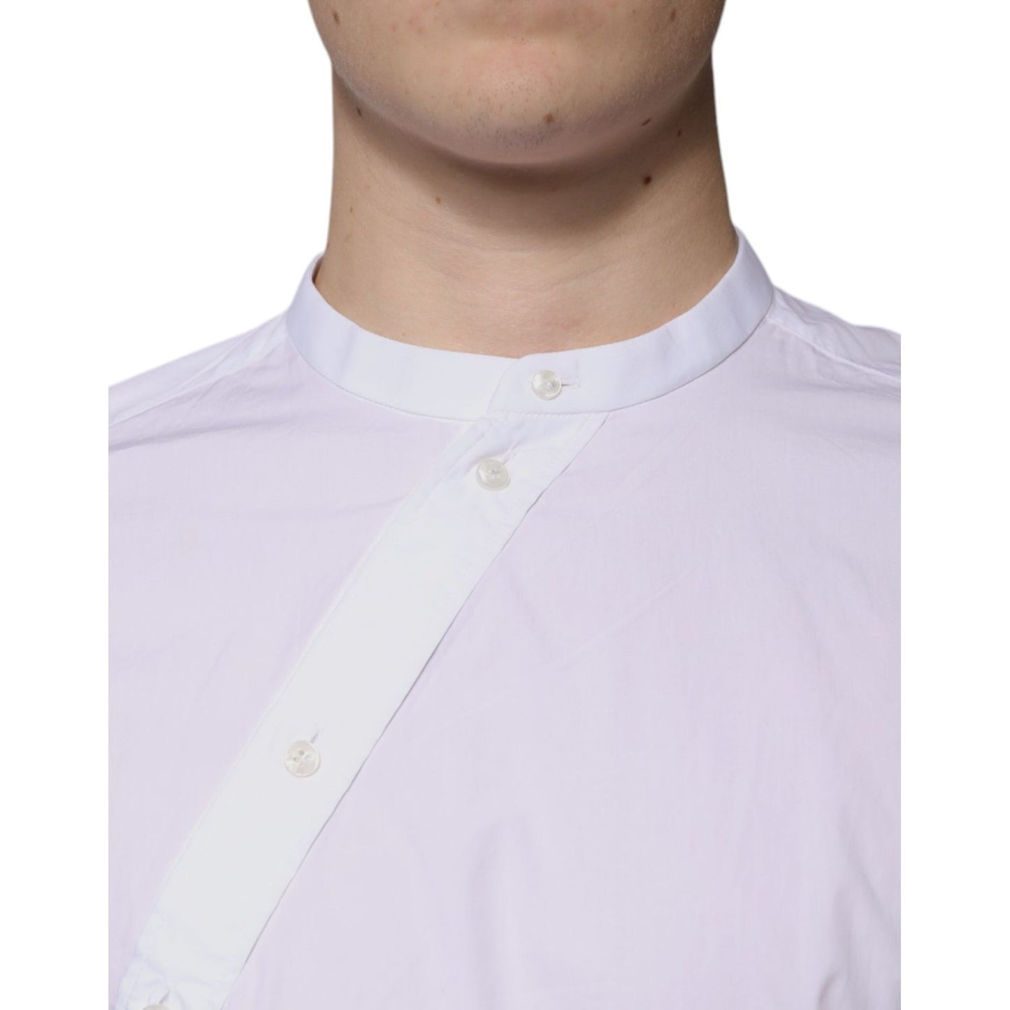 Dolce & Gabbana White Cotton Slim Fit MARTINI Dress Shirt