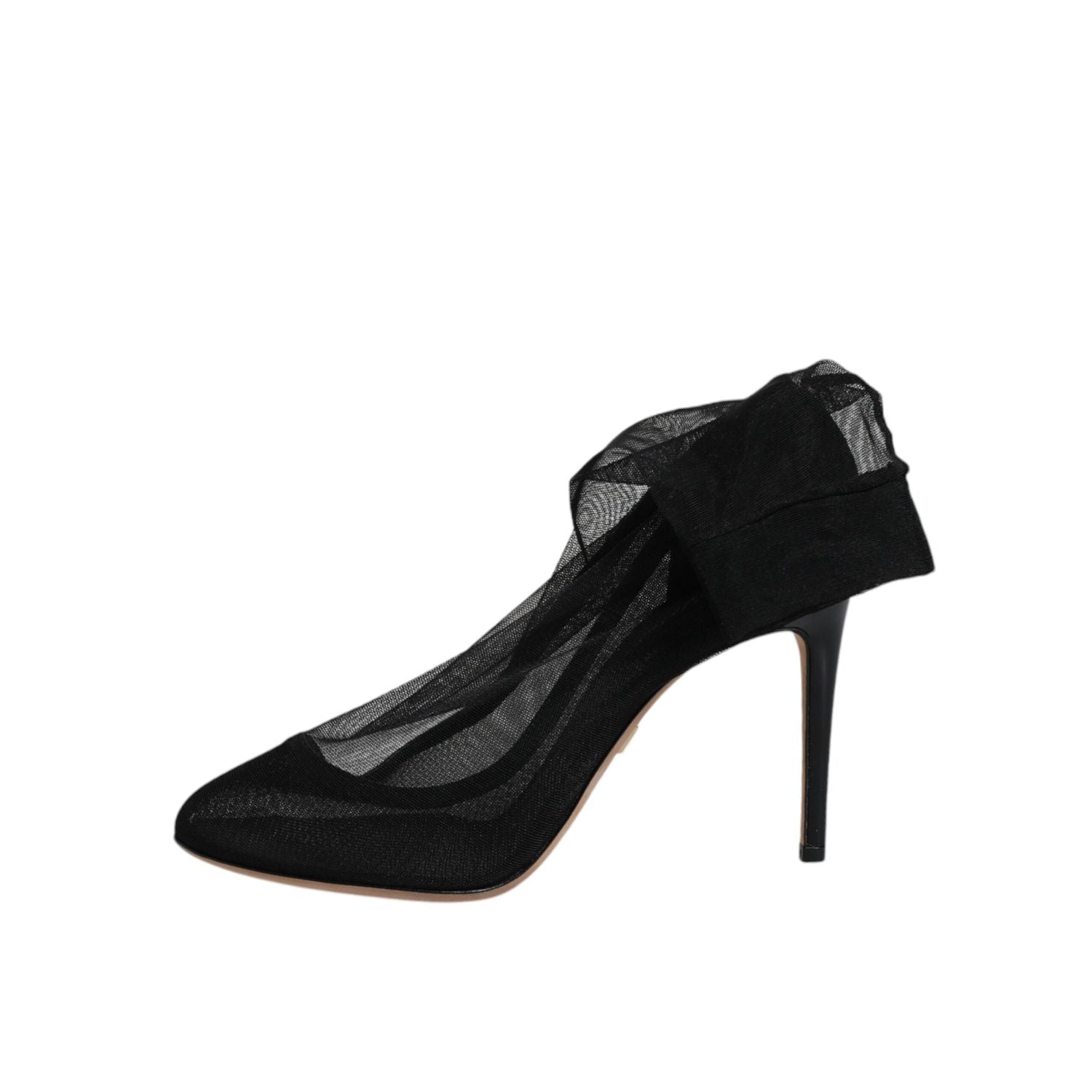 Dolce & Gabbana Black Nylon Stretch Mesh Sock Boots Shoes