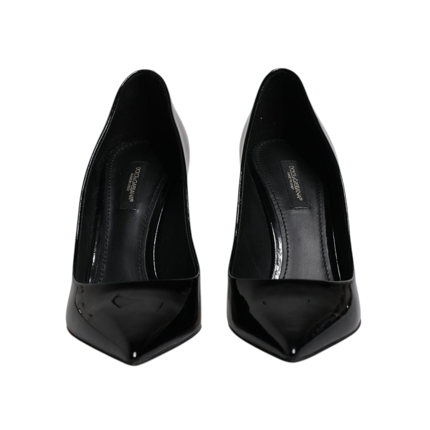 Dolce & Gabbana Black Patent Leather High Heels Pumps Shoes